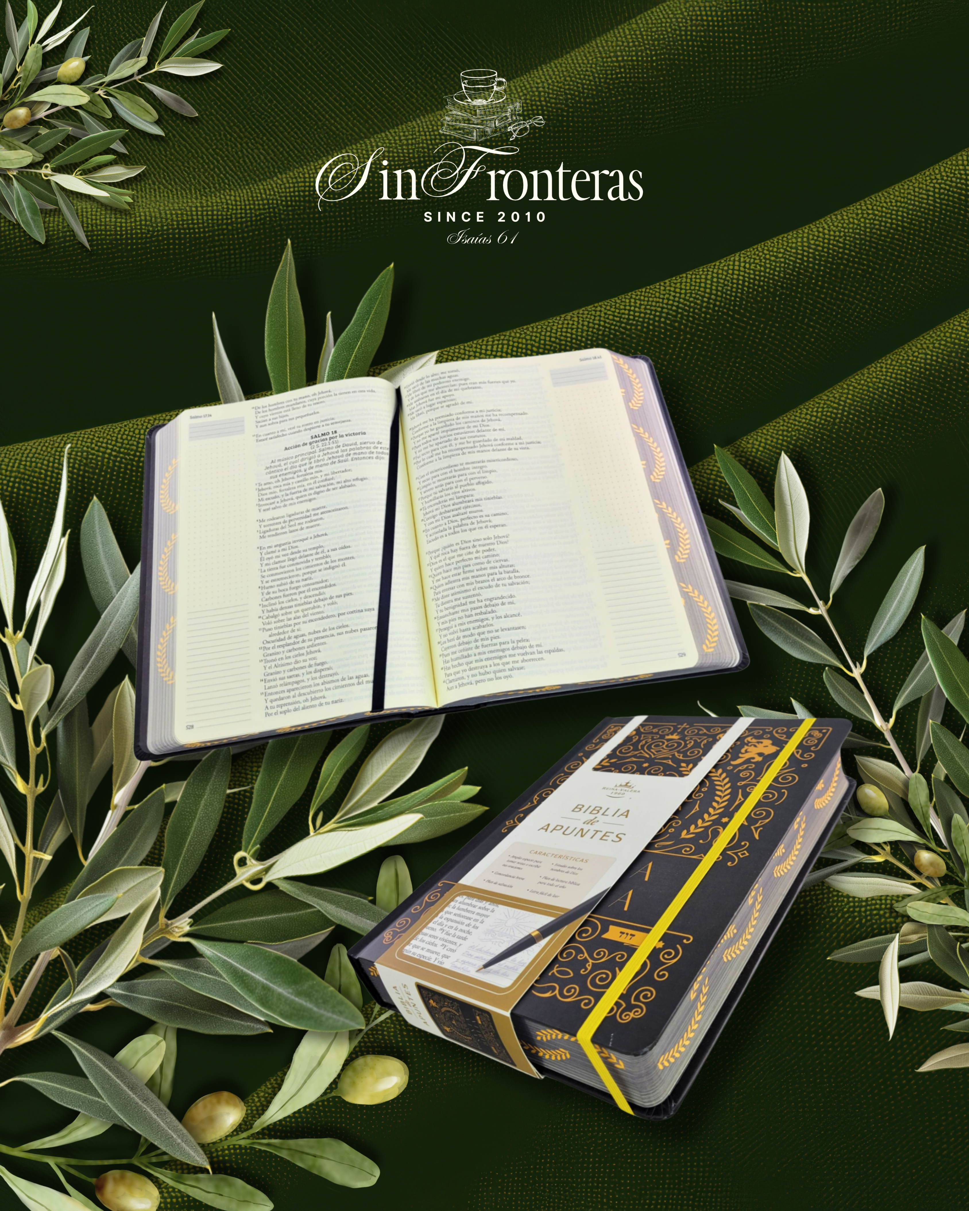 Biblia de Apuntes RVR 1960 Negro/Dorado